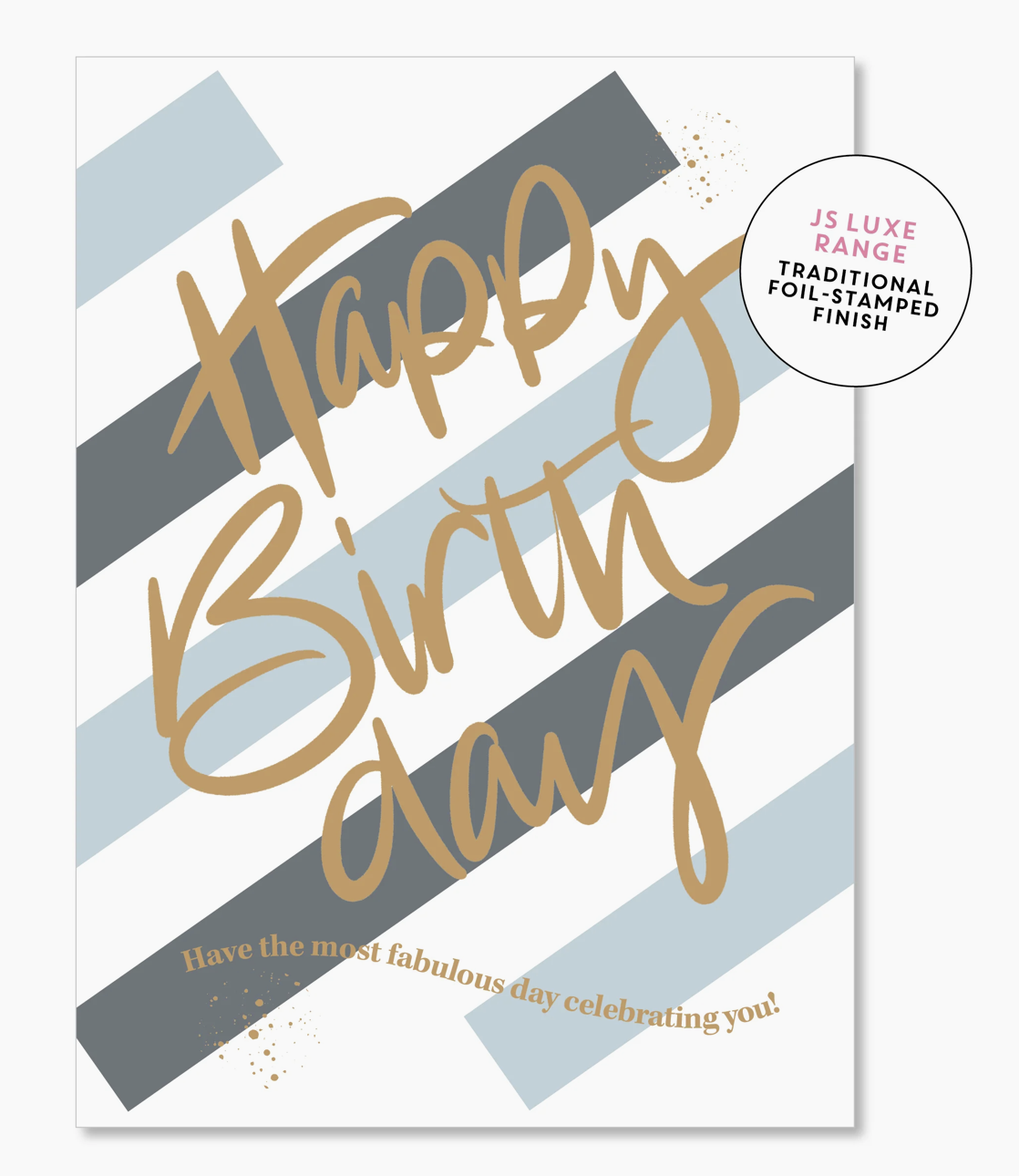 Card | Mega Birthday Stripe | Blue
