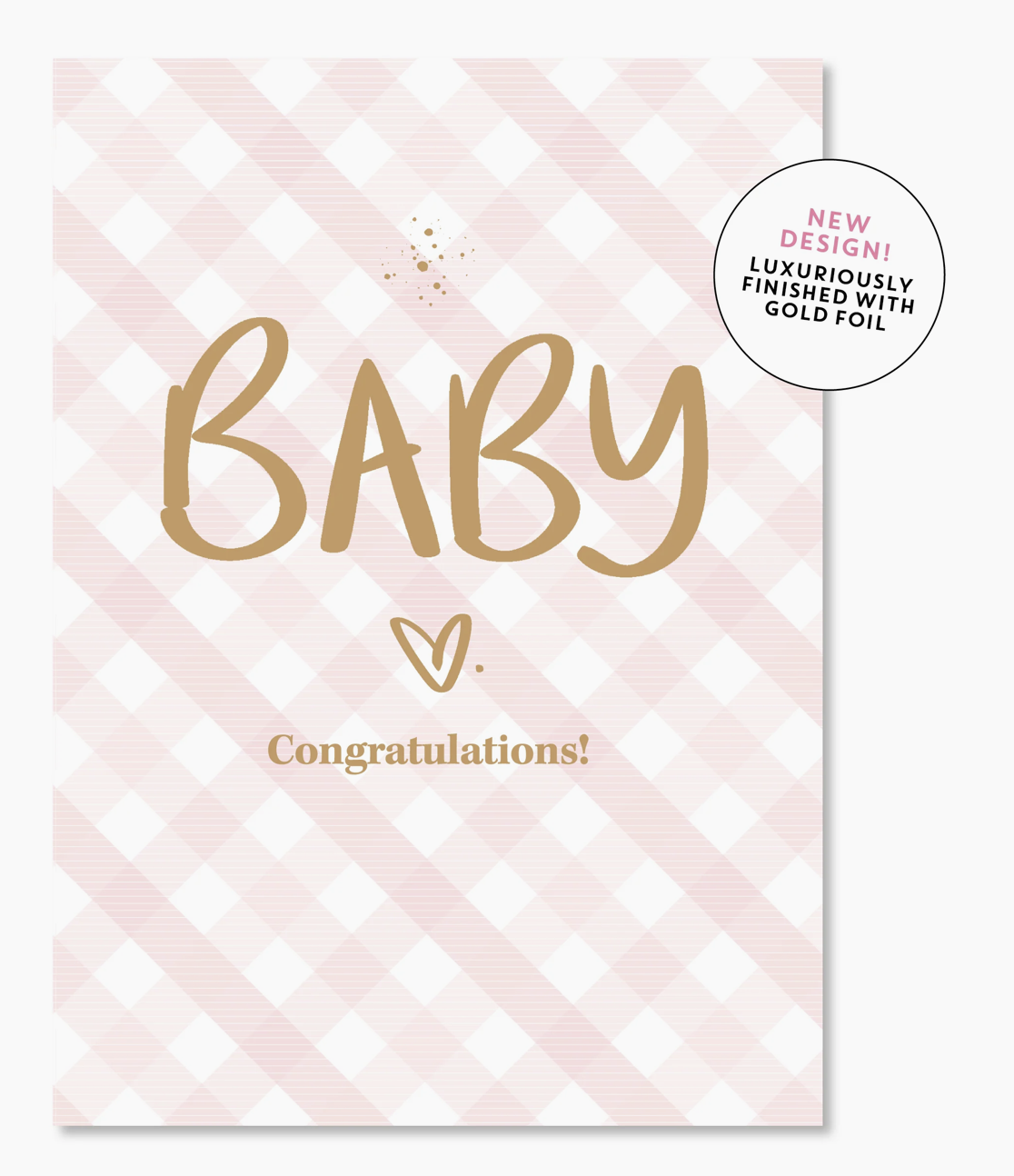 Card | Baby Gingham Pink