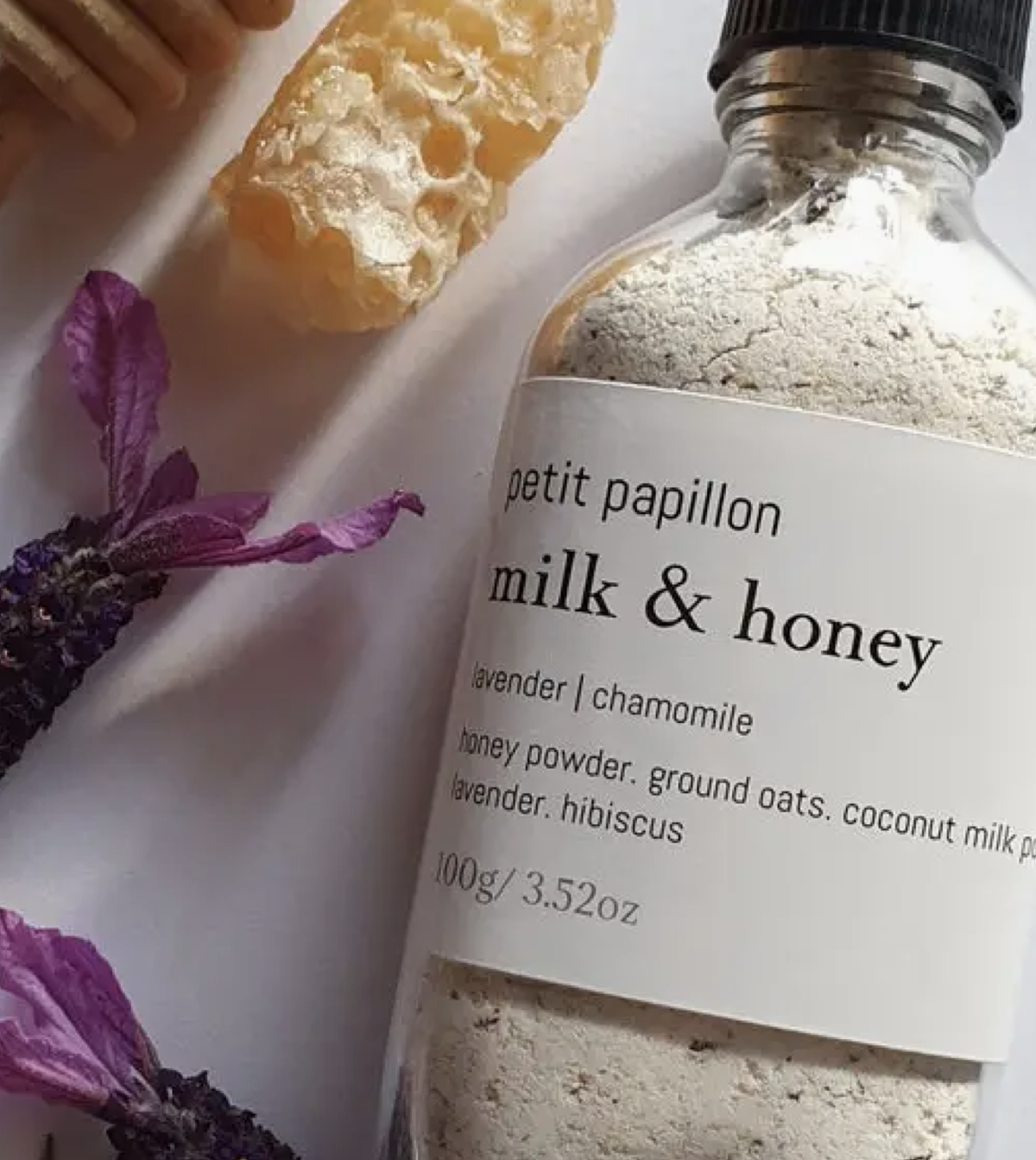 100g Glass Bottle | Milk & Honey | Bath Milk