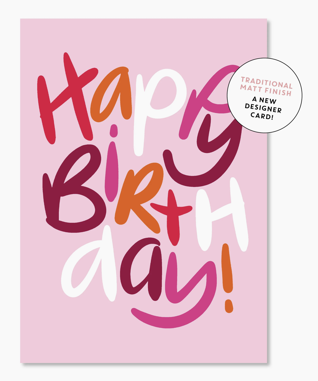 Card | HBD Letters | Pink