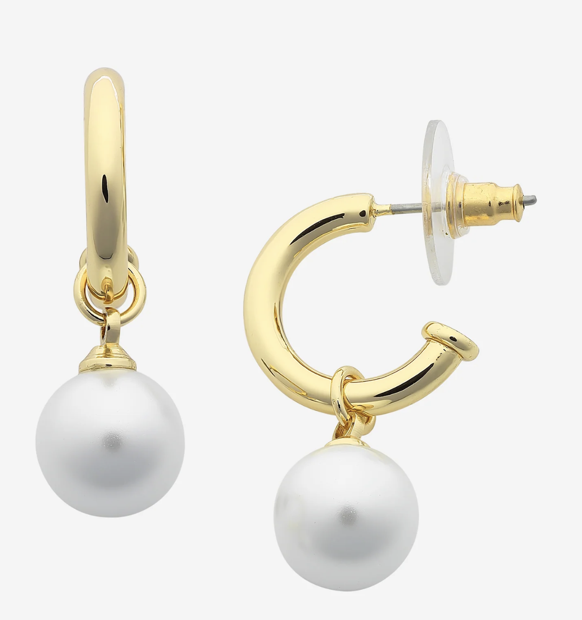 Fleur Gold Pearl Earring
