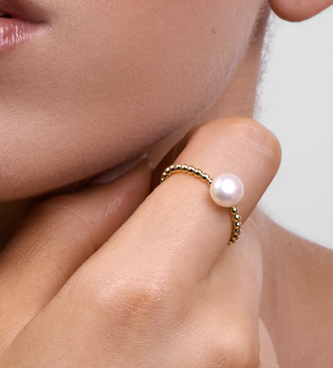 Cove Gold Pearl Ring