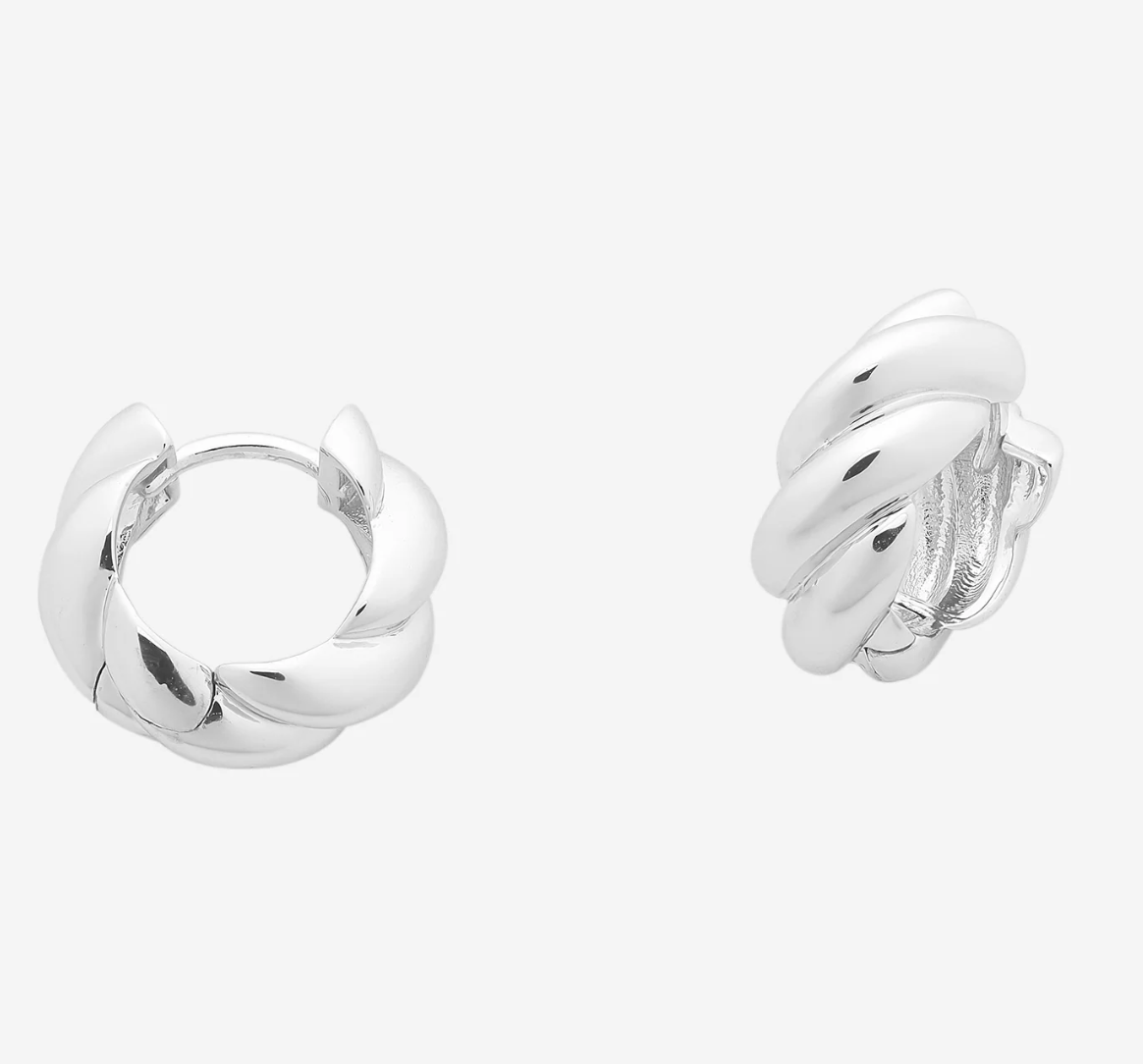 Halo Silver Huggie