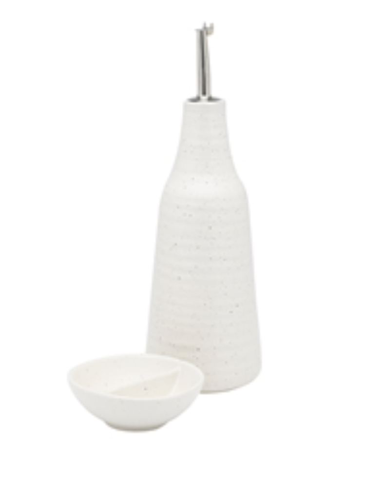Ottawa Oil Bottle & Salt Dish Set