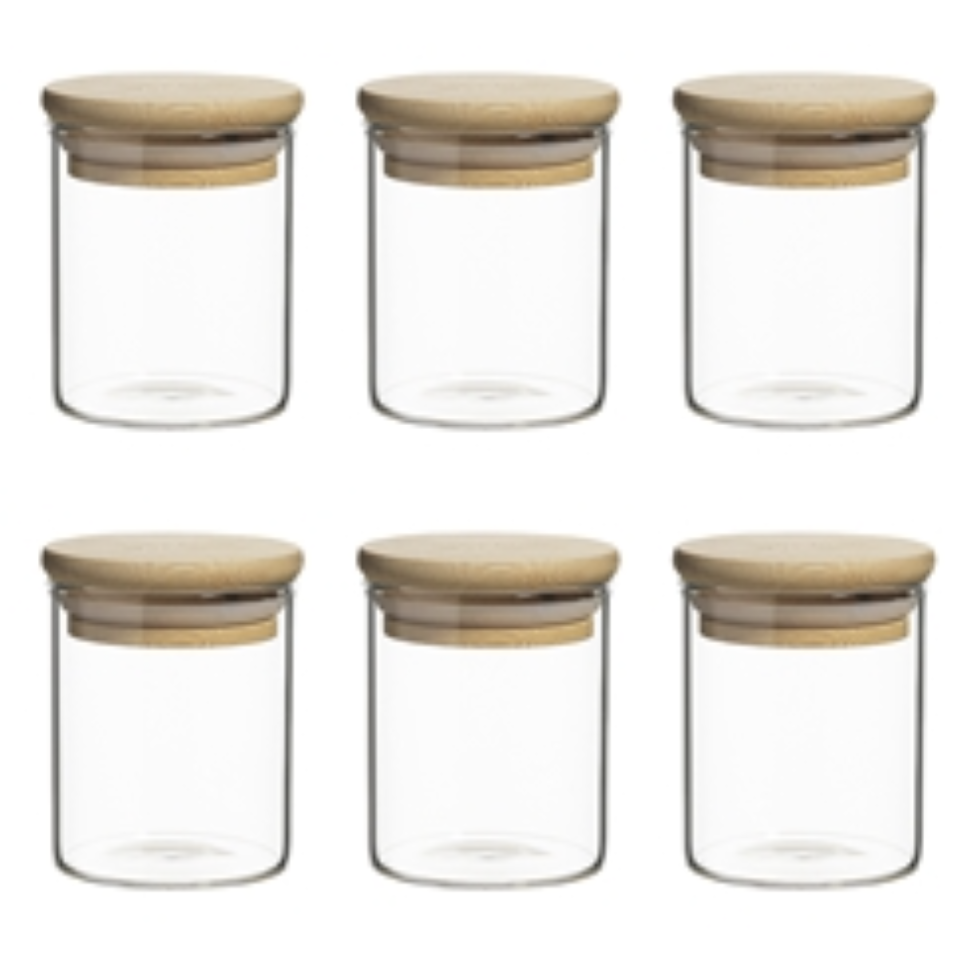 Pantry Set of 6 Spice Jars