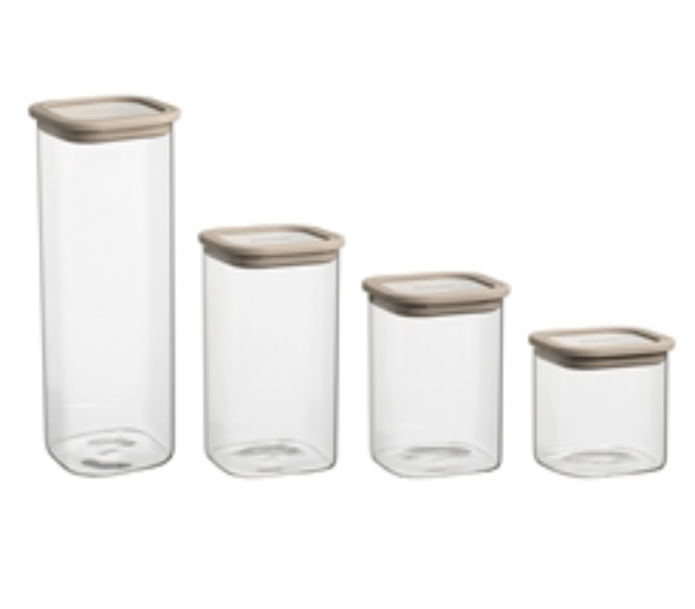 Store Set of 4 Square Canisters