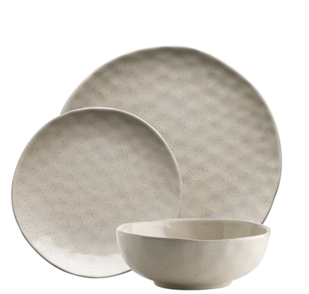 Speckle 12 Piece Dinner Set | Oatmeal