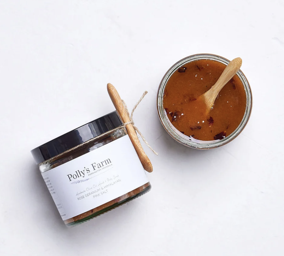Rose Geranium & Himalayan Pink Salt | Hand & Body Scrub
