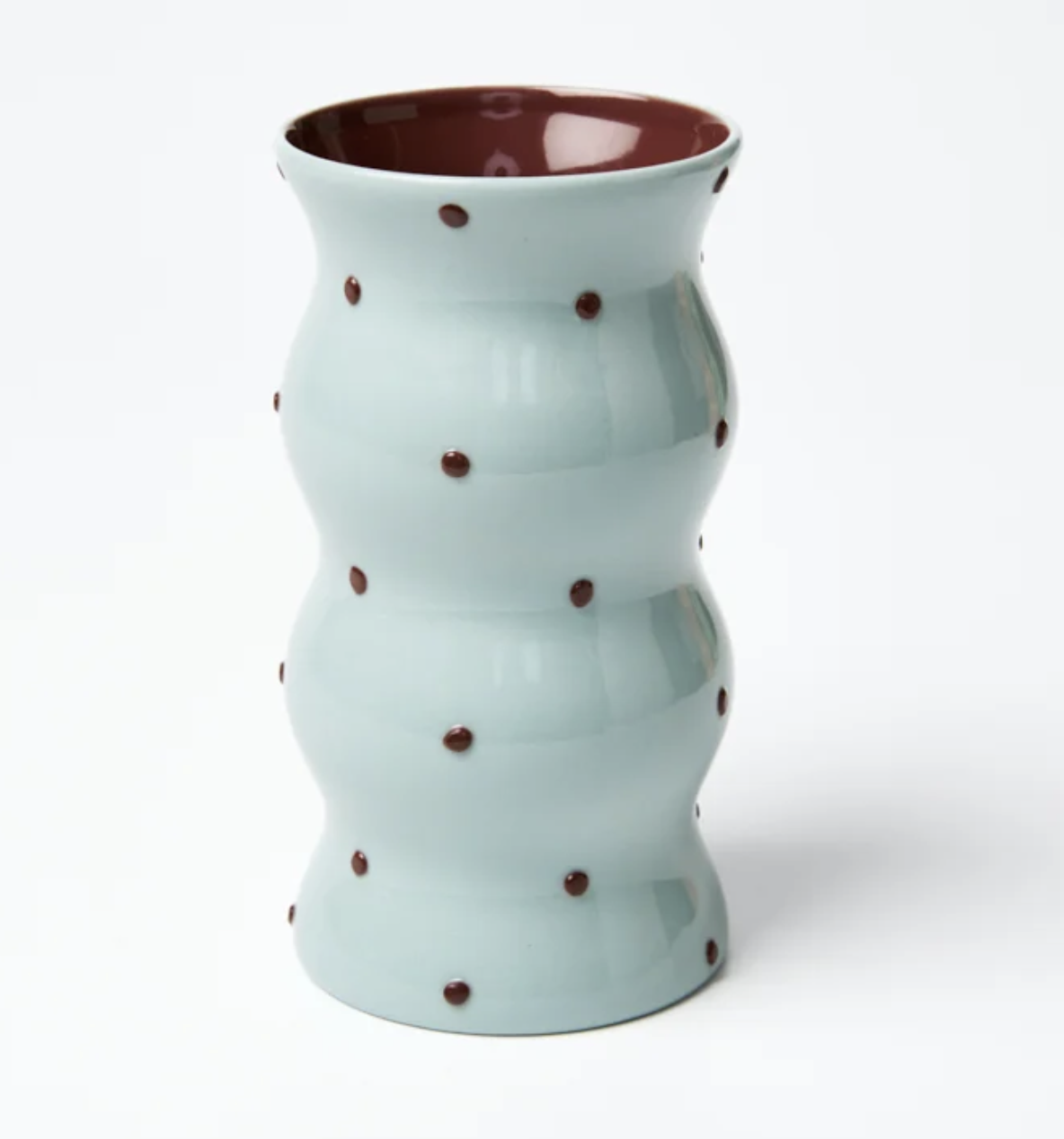 Palma Vase | Blue Brown Dotty
