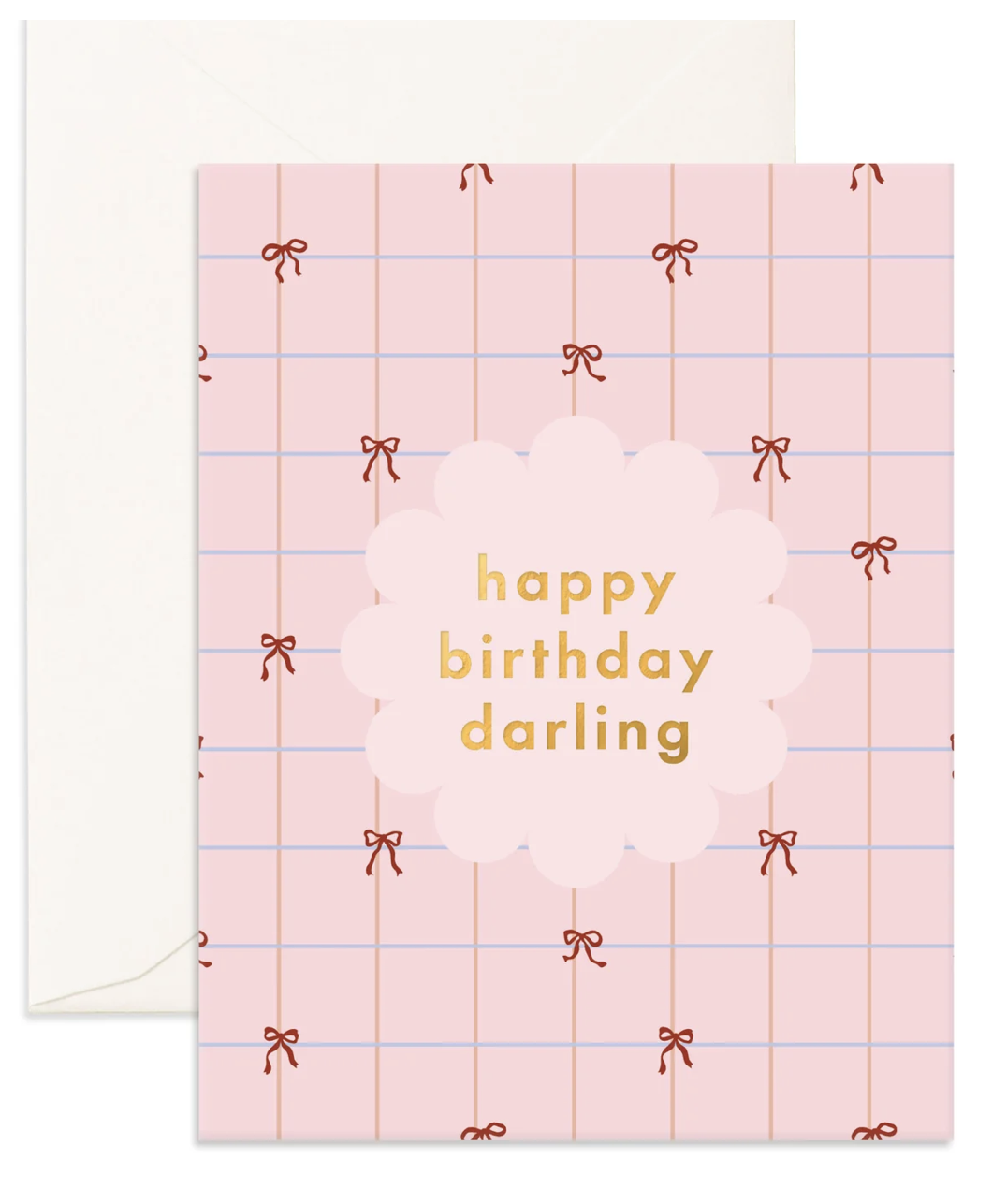 Greeting Card | Birthday Darling Bow Grid