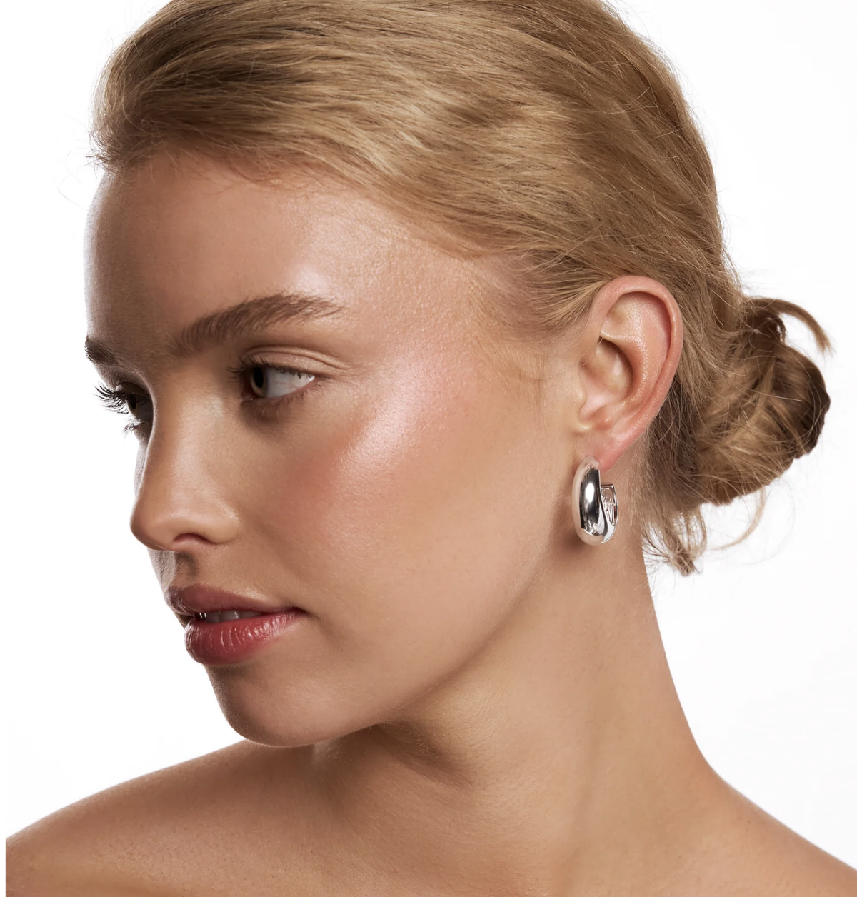 Helena Silver Hoop