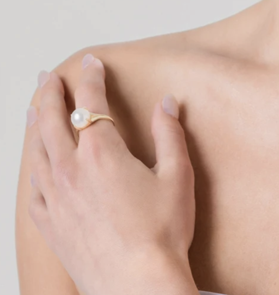 Beatrix Gold Pearl Ring