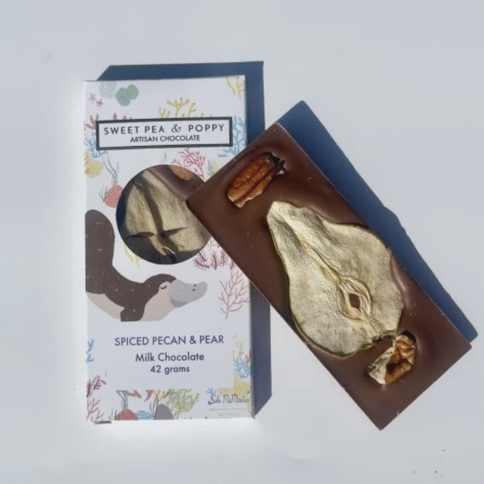 Small Artisan Chocolate Bar | Milk Chocolate & Pecan Pear