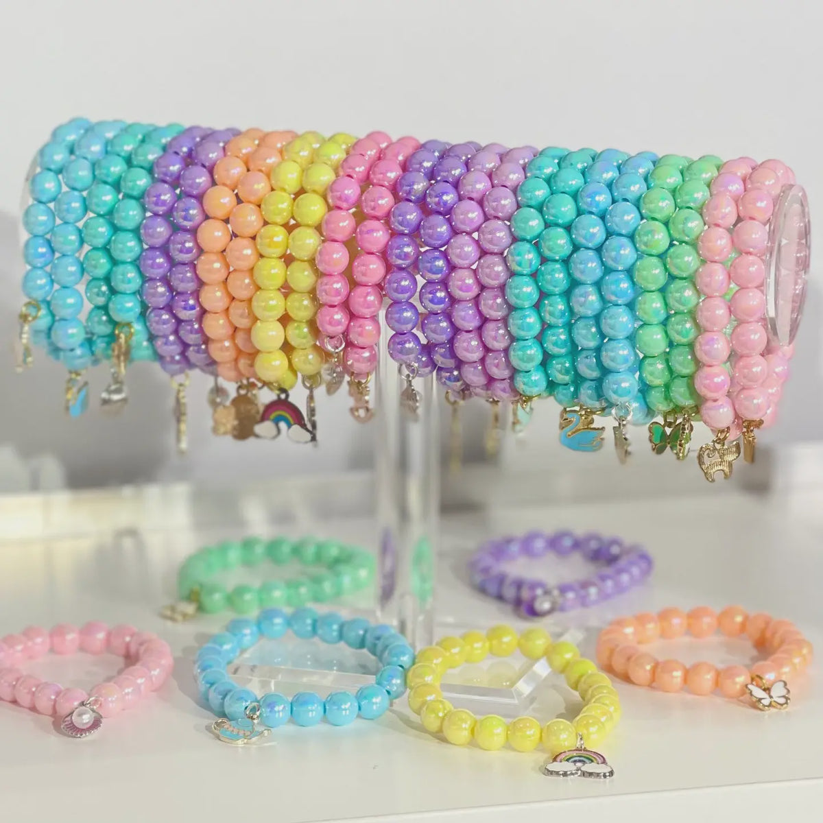 Beaded Bracelet with Charm