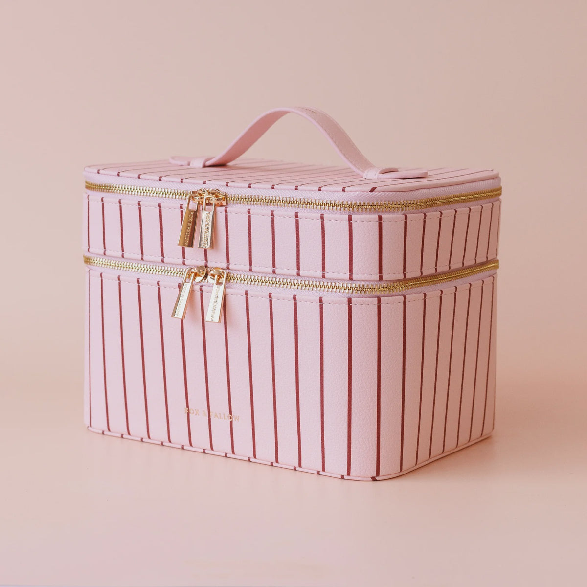Vanity Case | Rosé Pinstripe