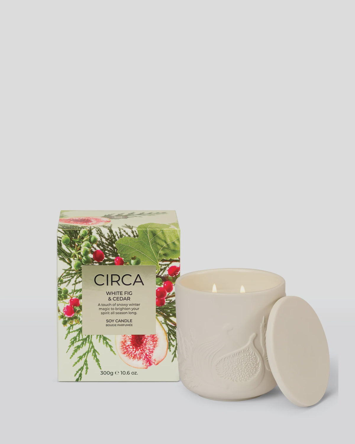 300g Soy Candle | White Fig & Cedar