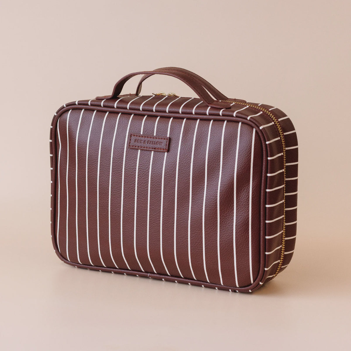 Cosmetic Bag | Merlot Pinstripe