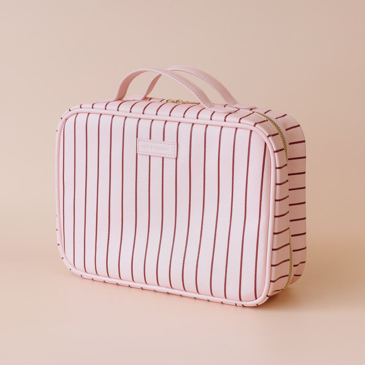 Cosmetic Bag | Rosé Pinstripe