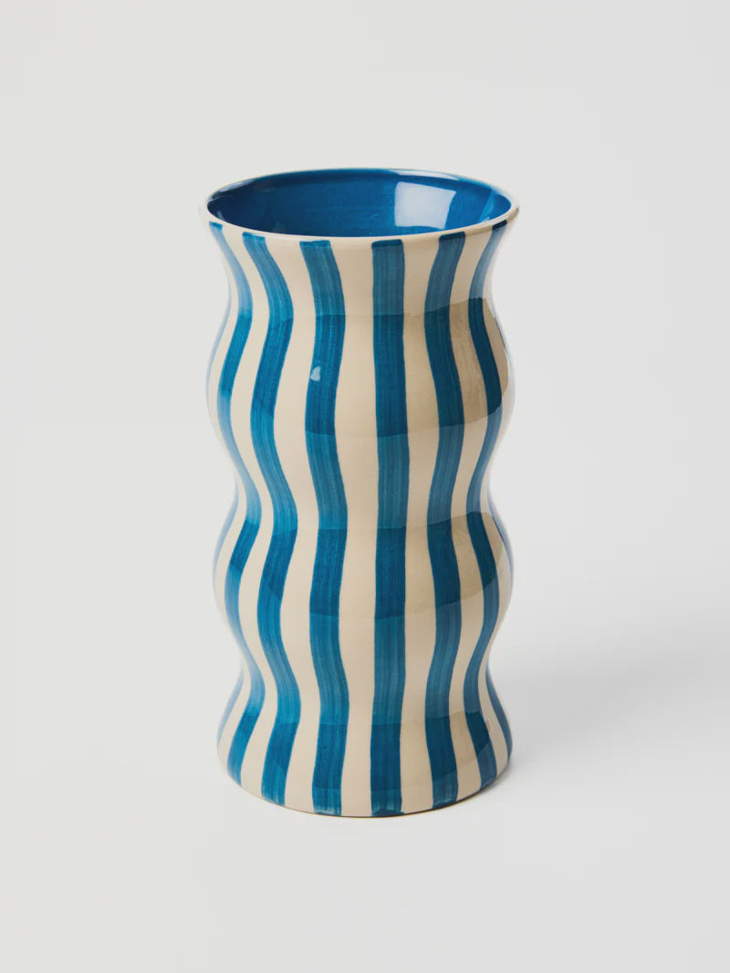 Palma Navy Stripe Vase