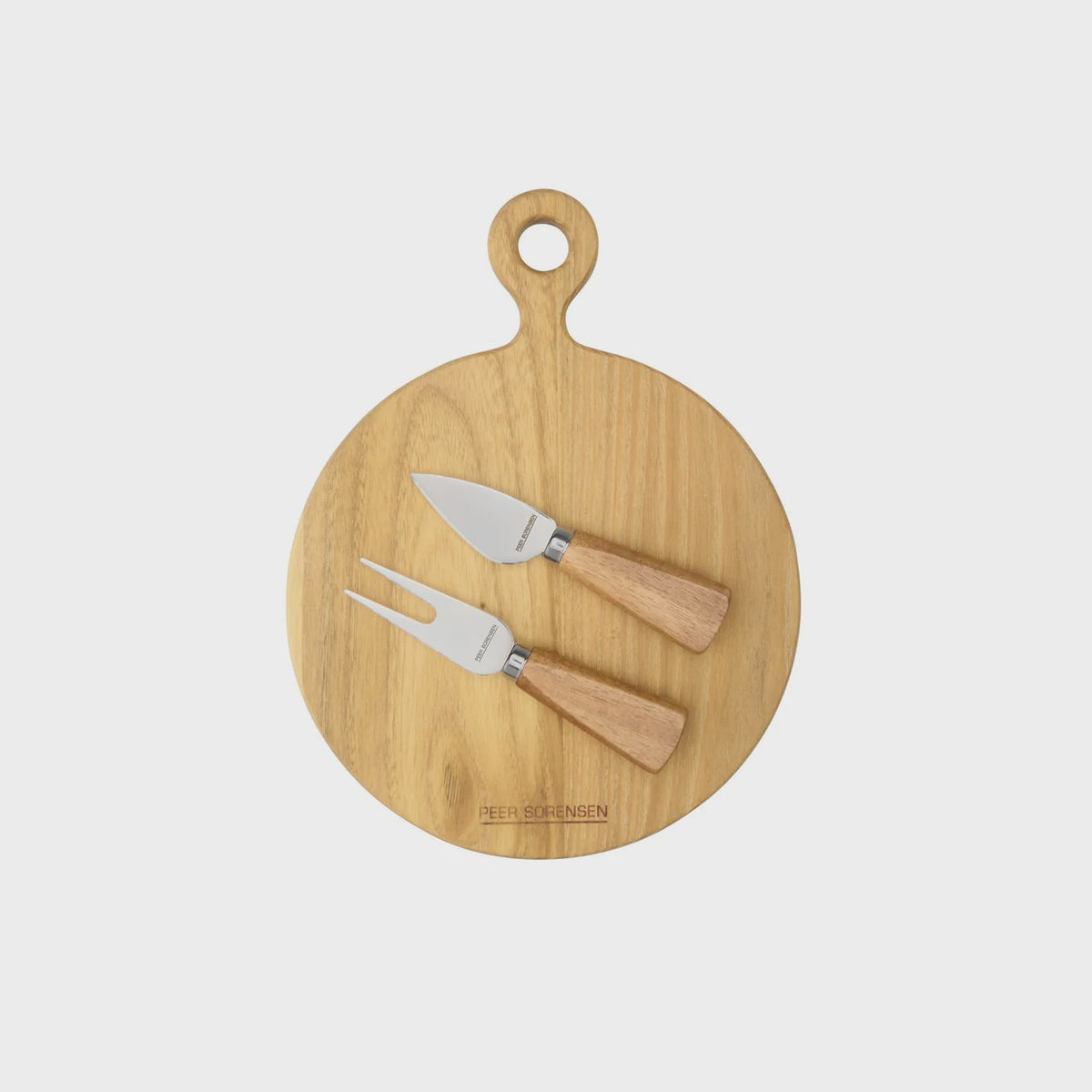3 Piece Cheese Knife & Round Board Set