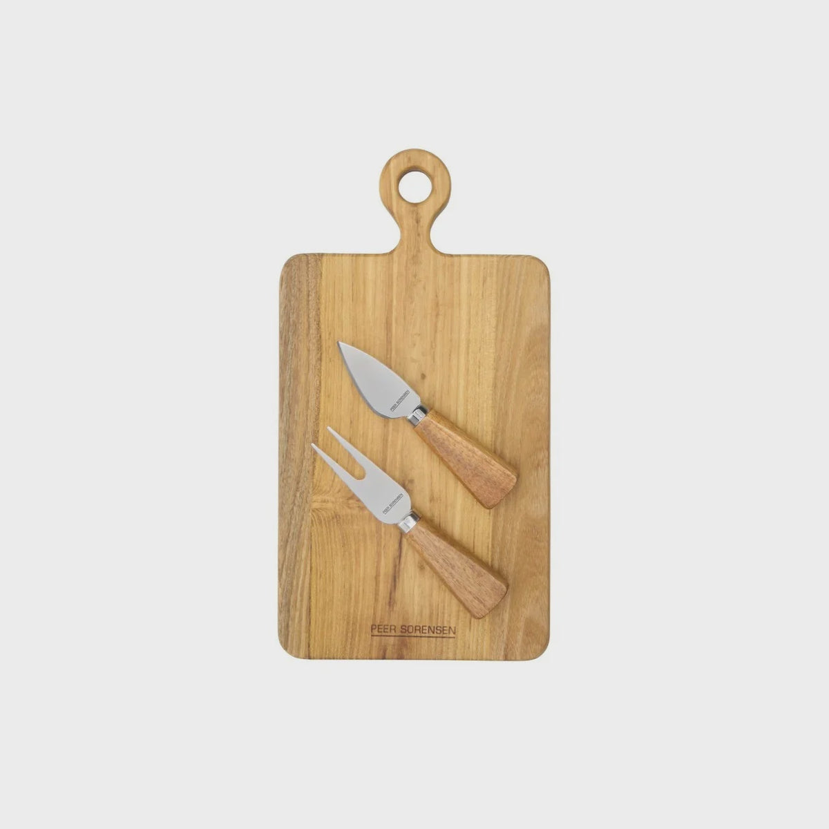 3 Piece Cheese Knife & Rectangular Board Set