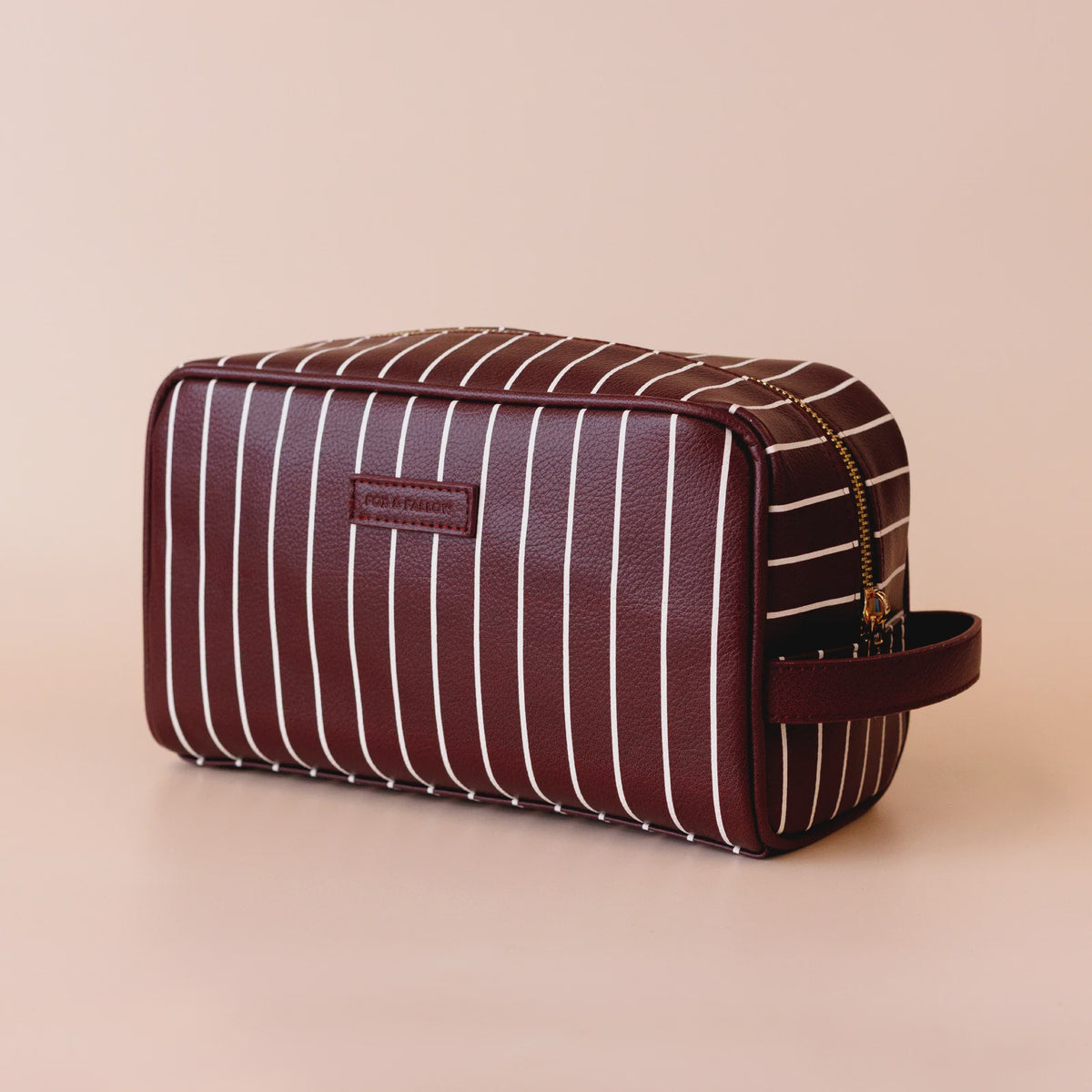 Wash Bag | Merlot Pinstripe