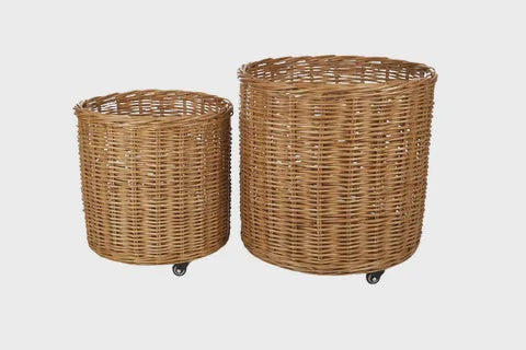 Ana Willow Basket with Wheels