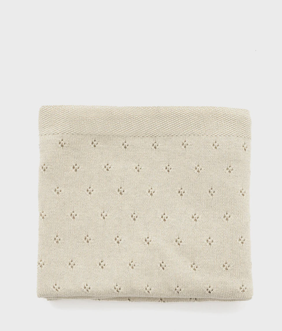 Pointelle Baby Blanket | Natural
