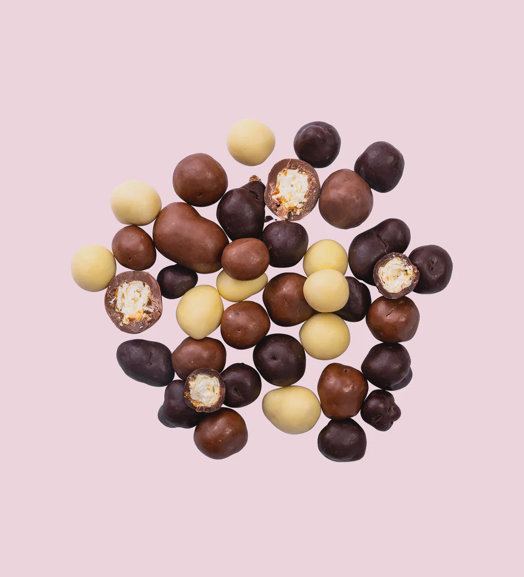 Mixed Chocolate Coated Caramel Popcorn