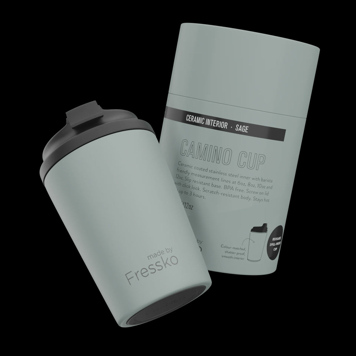 Ceramic 340mL Coffee Cup | Sage