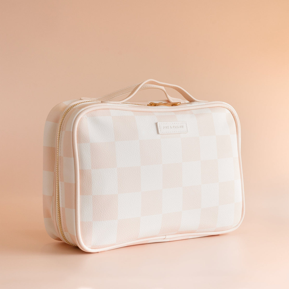 Cosmetic Bag | Salmon Check