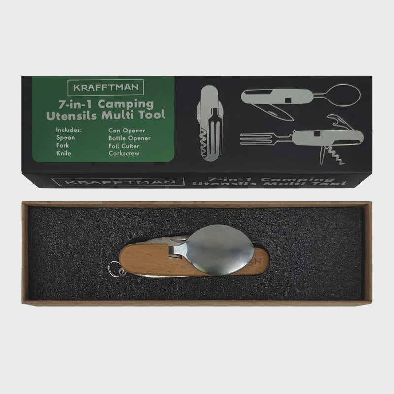 Krafftman | Camping Utensils Multi Tool | 7 in 1