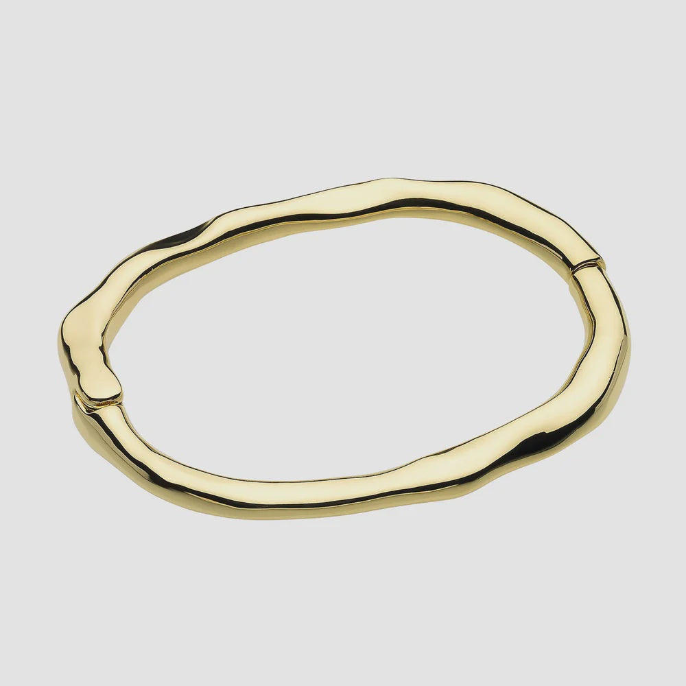 Verity Gold Hinged Bangle