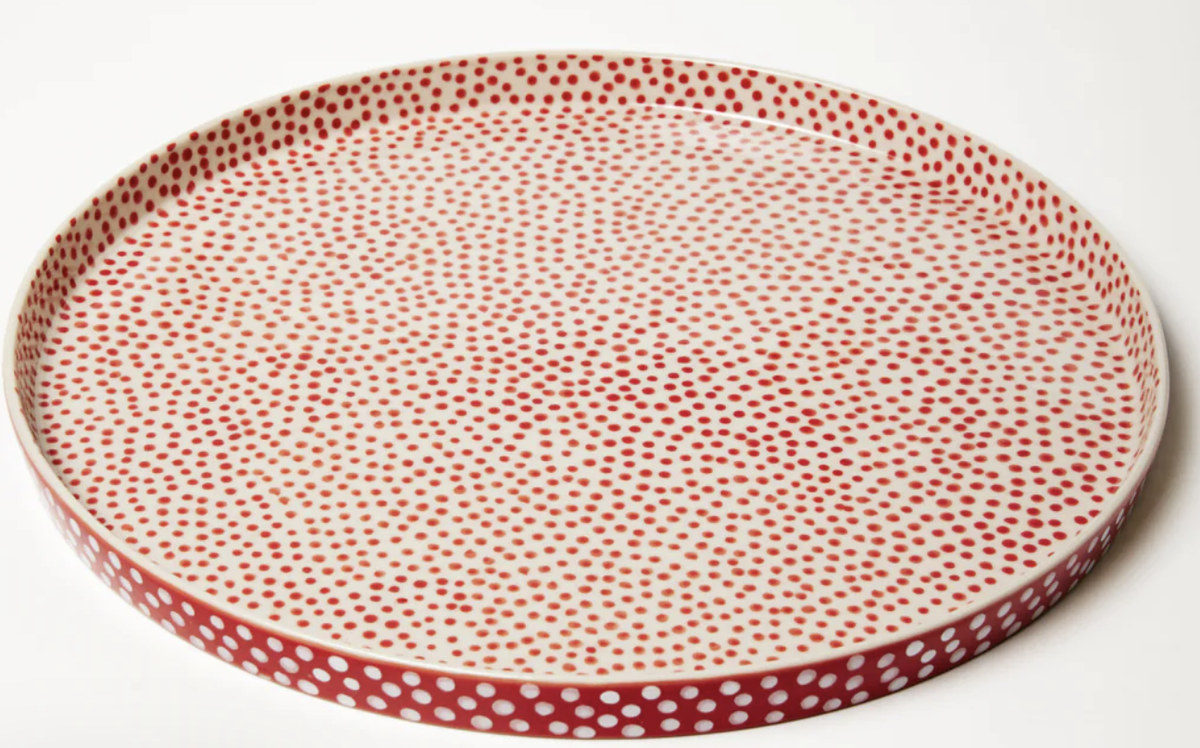 Chino Red Spot Platter