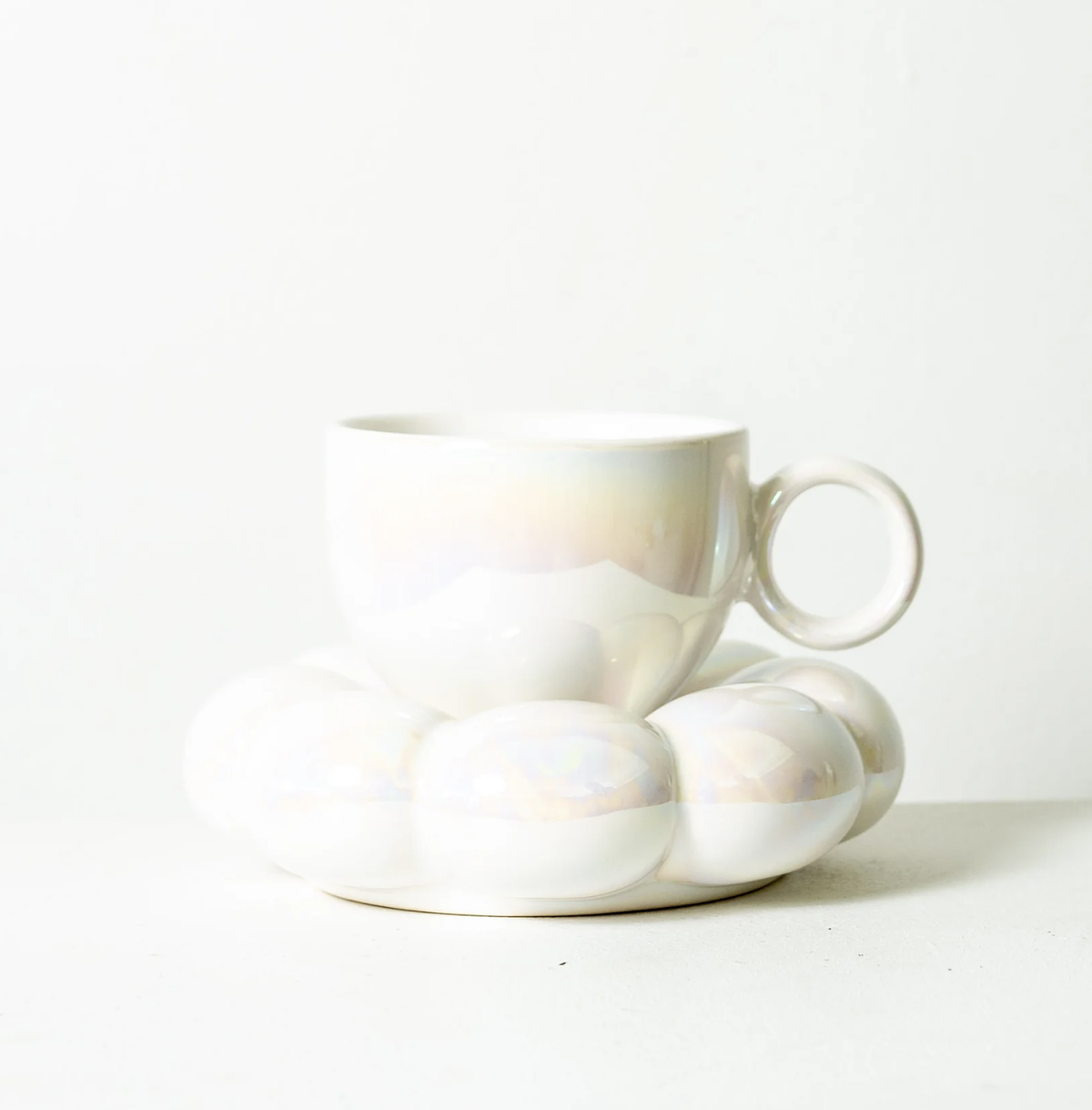 Lottie Mug & Saucer Set | Pearl