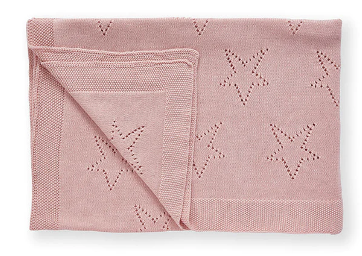 Classic Star Baby Blanket | Fairy Floss Pink