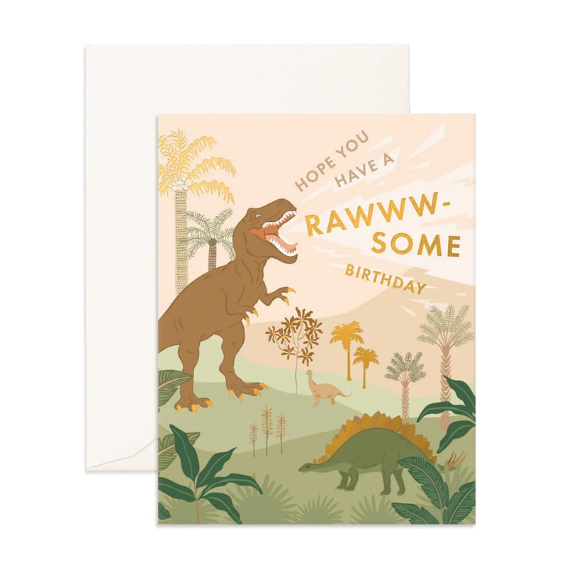 Greeting Card | Rawww-some Birthday Dinos